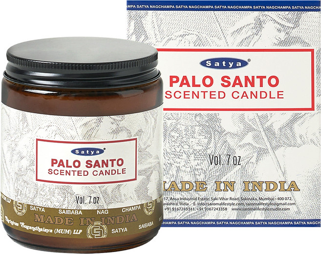 나그참파코리아 사티아 캔들, 팔로산토, 200g, 1개