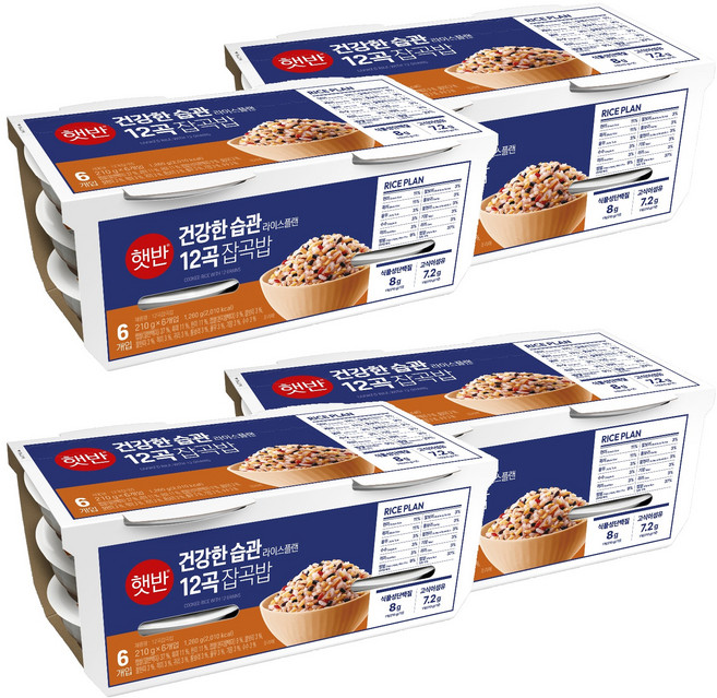 햇반 12곡밥, 210g, 24개