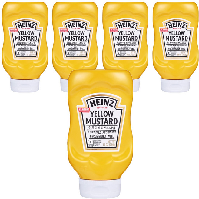 하인즈 옐로우 머스타드, 396g, 5개