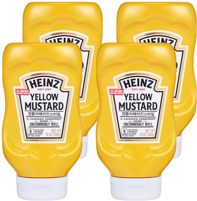 하인즈 옐로우 머스타드, 396g, 4개