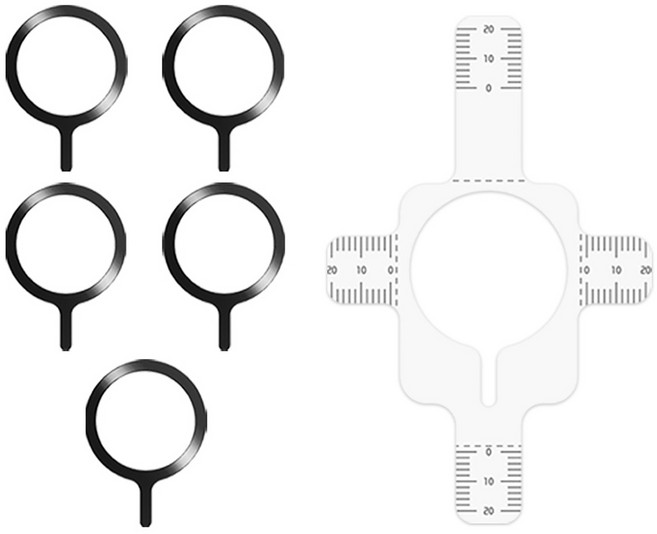 SKY 웰 맥세이프 호환 스마트폰 플레이트 자석 메탈링 5개입, 블랙, 1개