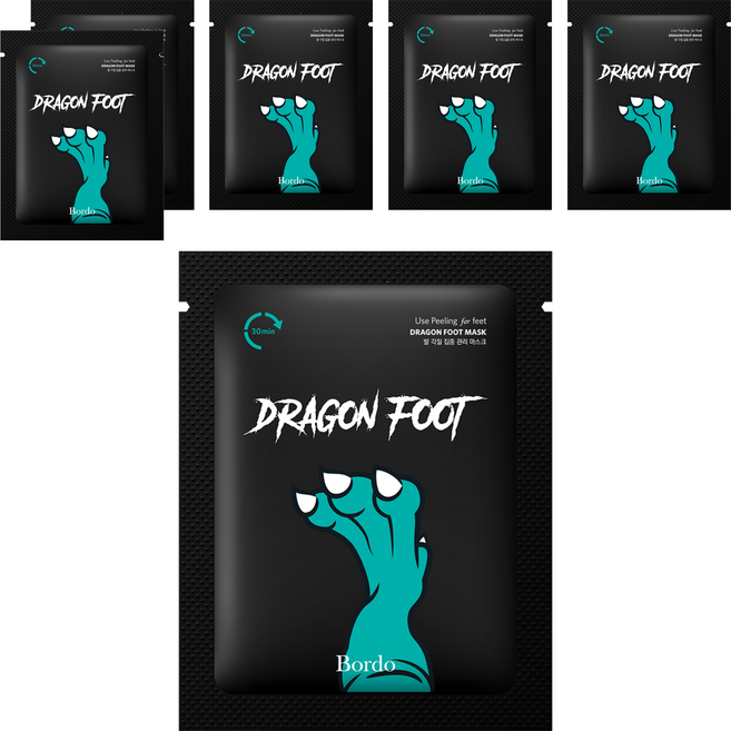 Bordo 드래곤 풋 필링 마스크, 20g, 6개