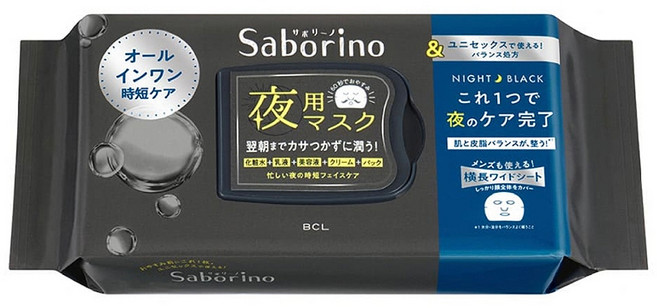 BCL Saborino 晚安面膜 保濕調理 341ml, 32片, 1組