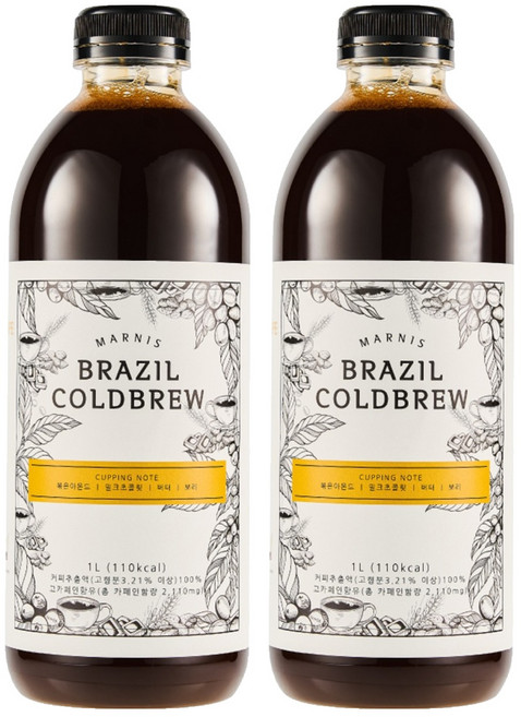 마르니스 브라질 콜드브루 원액, 1L, 1개입, 2개