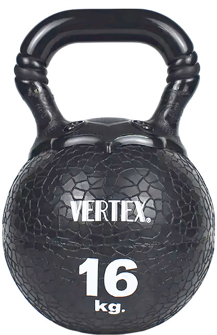 VERTEX 橡膠甩壺鈴 安全壺鈴 重量訓練 健身家用, 黑色, 16kg, 1個
