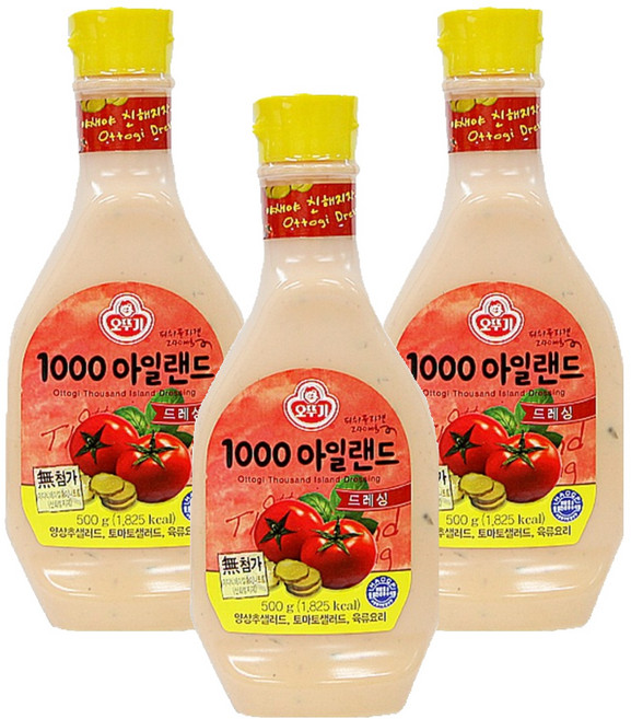 오뚜기 1000아일랜드드레싱, 3개, 500g