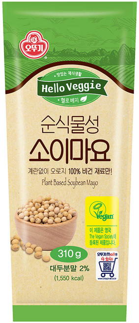 오뚜기 순식물성 소이마요, 310g, 1개