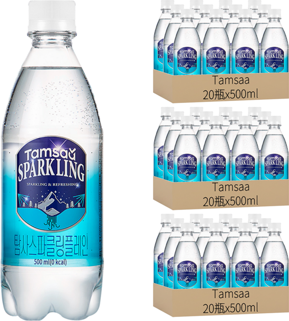 Tamsaa 氣泡水, 500ml, 60瓶