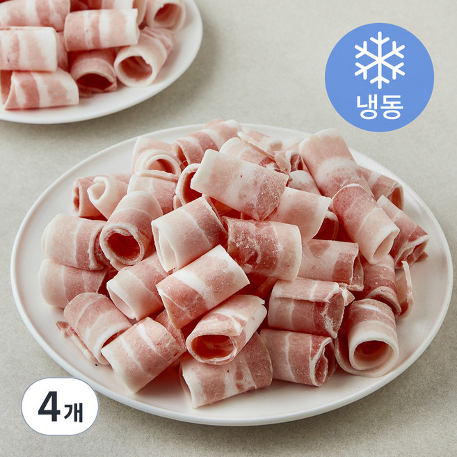 돌돌말이 대패삼겹살 바로구이 (냉동), 4개, 1kg