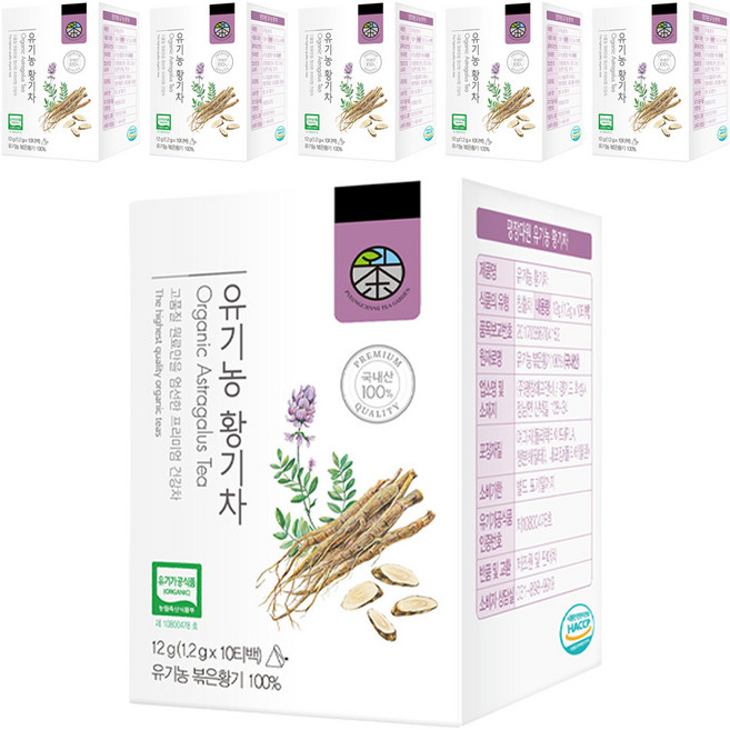 평창다원 유기농 황기차 PLA 생분해 삼각티백, 1.2g, 10개입, 6개