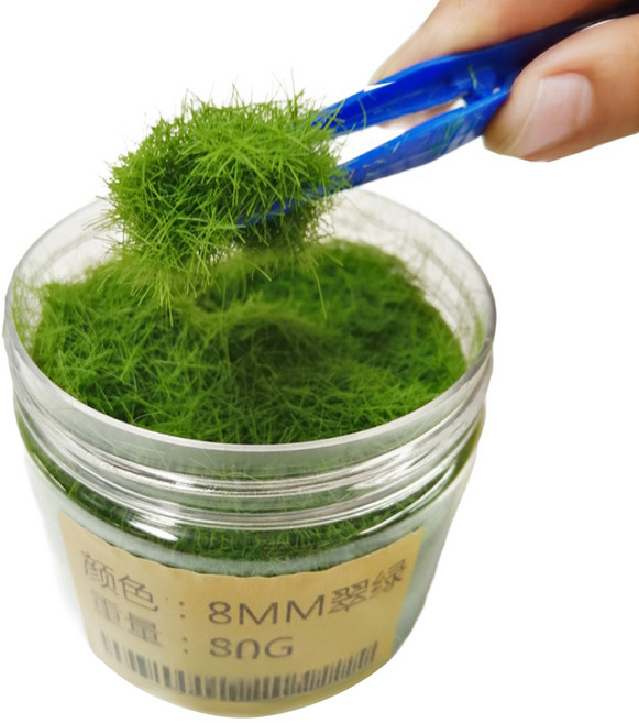 Liz Life 園藝迷你造景用人造苔蘚沙 2 翡翠綠 80g, 1個