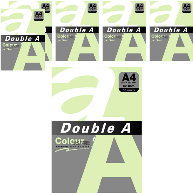 Double A 彩色影印紙 A4 尺寸 80 gsm 50 張, 6包