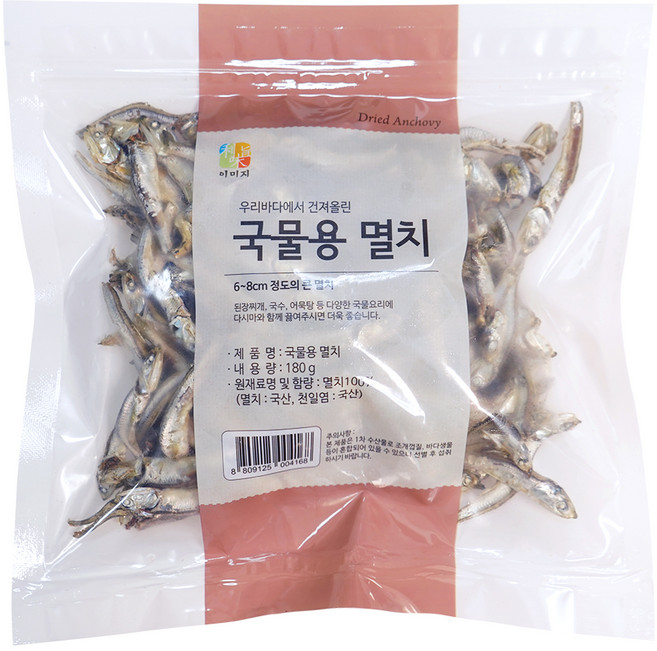 이미지 국물용 중대멸 멸치, 180g, 1개