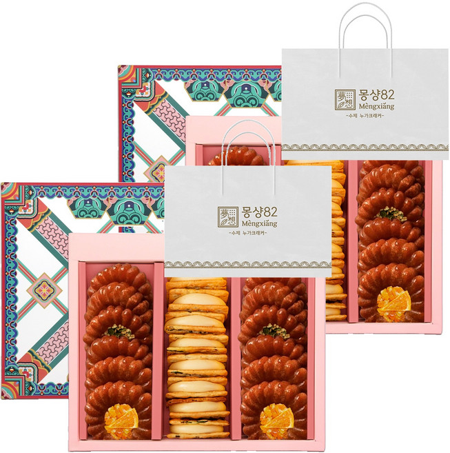 몽샹82 디저트라이브러리 투게더D 선물세트+쇼핑백, 712g, 2개