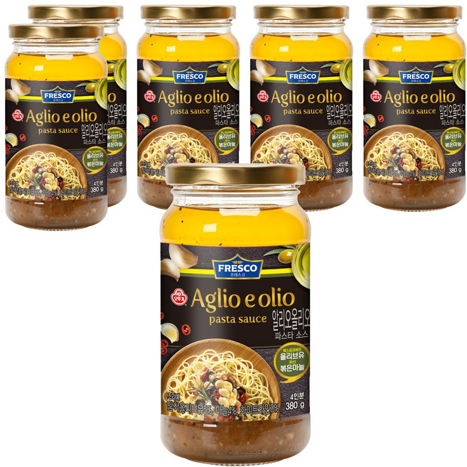 오뚜기 프레스코 알리오올리오 파스타소스, 380g, 6개