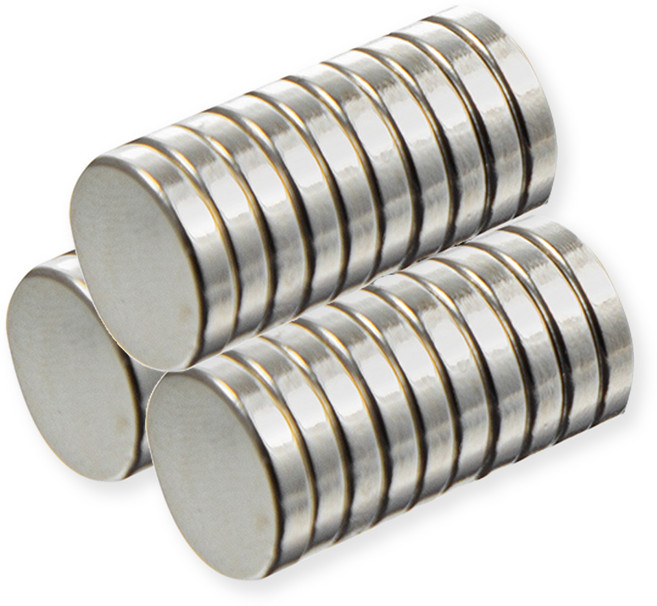 코멧 강력한 네오디움 원형 자석 30개 10mm x 2mm, 실버