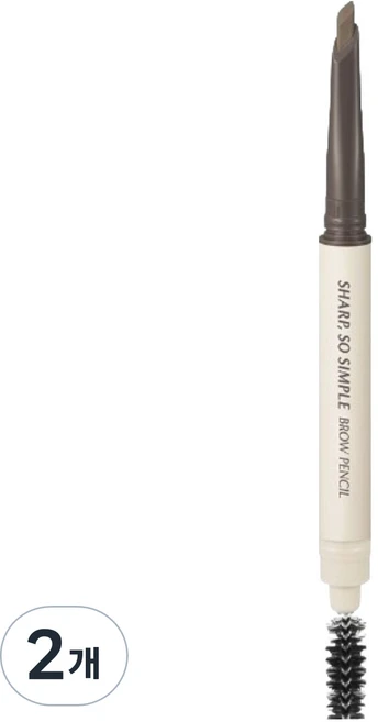 클리오 샤프 쏘 심플 브로우 펜슬 0.18g, 001 토프그레이, 2개 - 쿠팡