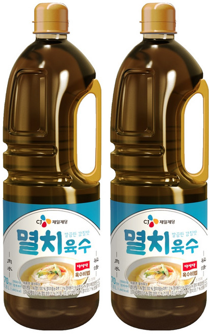 다시다 CJ제일제당 멸치육수, 2개, 1.8L