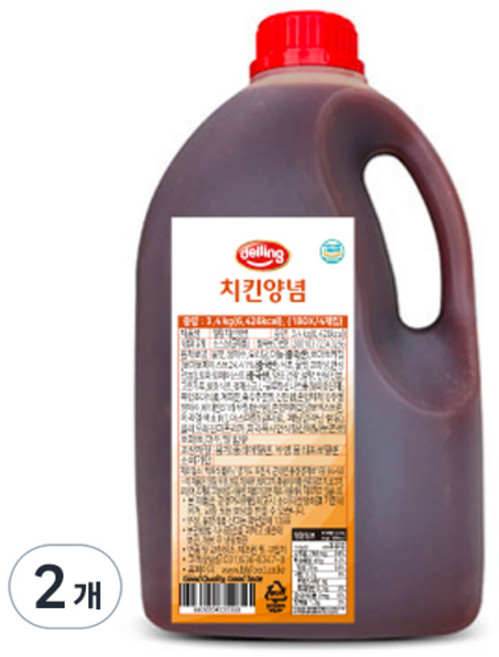 델링치킨양념, 3.4kg, 2개