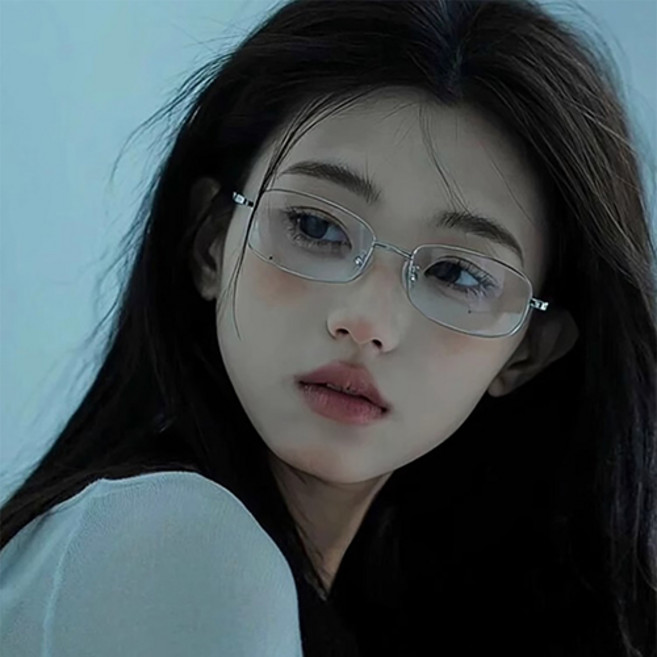 맵시 메탈 스퀘어 긱시크 패션 블루라이트차단 안경테