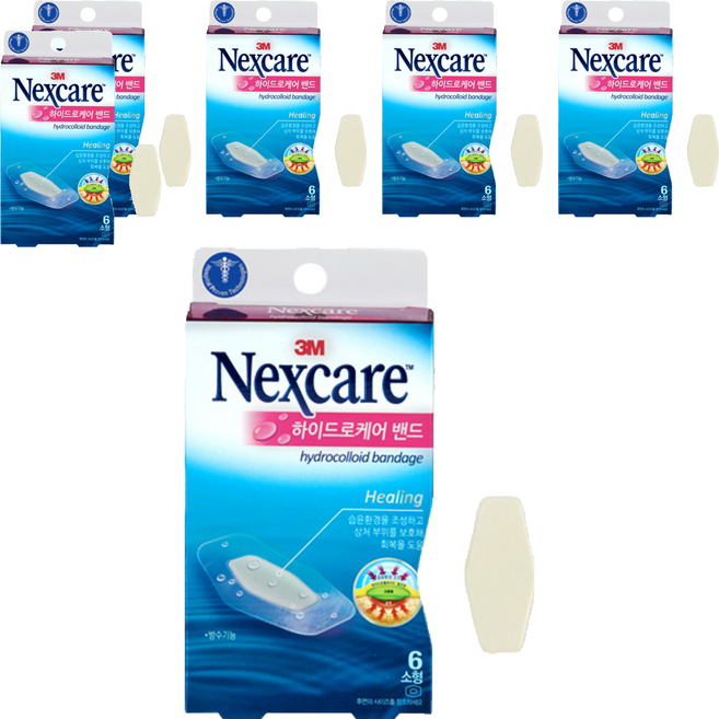 3M 넥스케어 하이드로케어 밴드 중형 5매, 6개