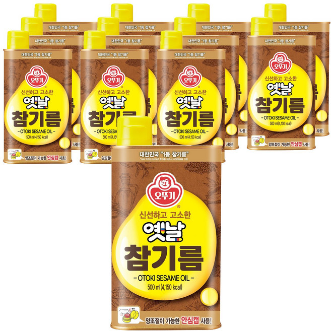 오뚜기옛날 참기름, 500ml, 12개