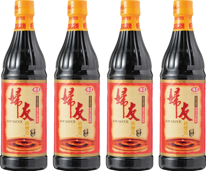 味王 婦友純釀造醬油, 780ml, 4瓶