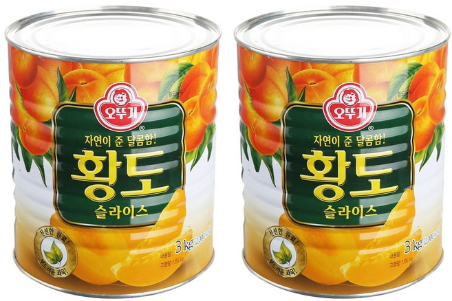 오뚜기 황도 슬라이스, 3kg, 2개