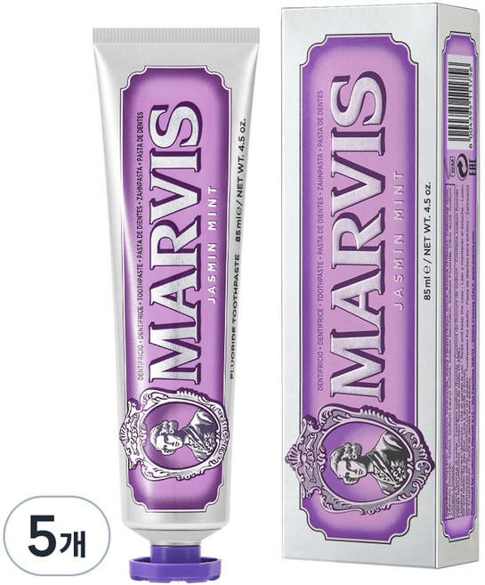 마비스 자스민 민트 치약, 85ml, 5개