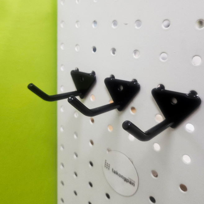 타공판닷컴 프리미엄 이중후크 S, 블랙, 12개