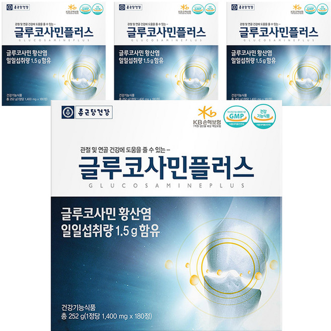 종근당건강 글루코사민 플러스, 180정, 4개