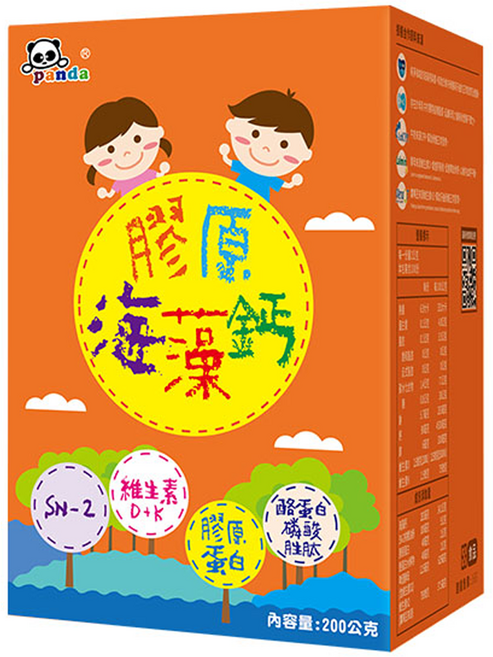 panda 鑫耀生技 膠原海藻鈣粉, 200g, 1瓶