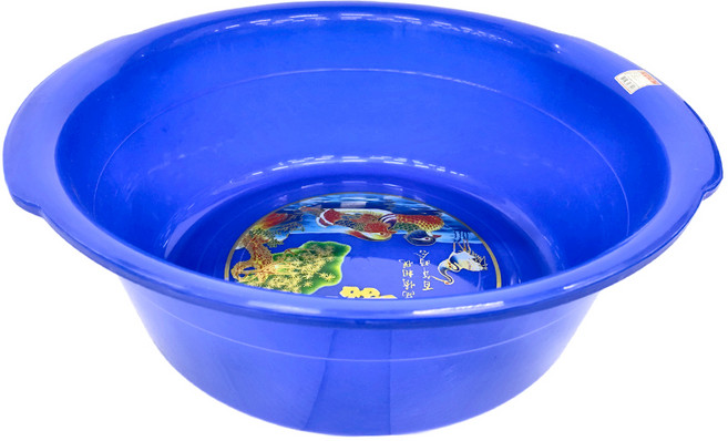震嶸塑膠 鴛鴦足桶 AD22A L56.5*W55.5*H20 cm 聚丙烯(P.P) 台灣製, 藍色, 1個