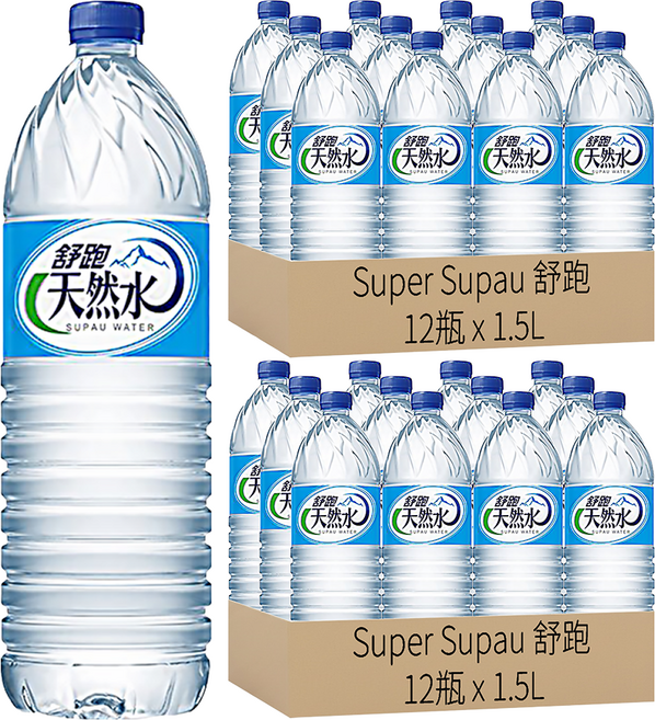 Super Supau 舒跑 天然水, 1.5L, 24瓶