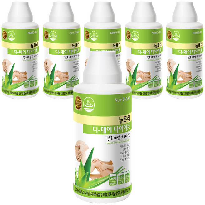 뉴트리디데이 다이어트 알로에겔 오리지날, 1L, 6개