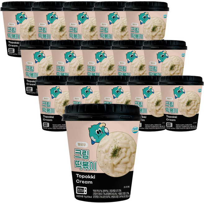 농가식품 멜로우 크림 떡볶이, 115g, 16개