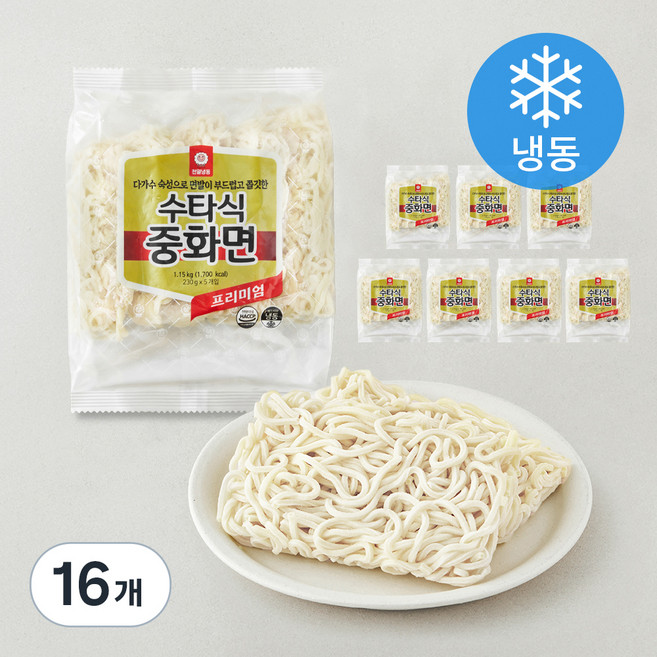 천일식품 프리미엄 수타식 중화면 (냉동), 1.15kg, 16개