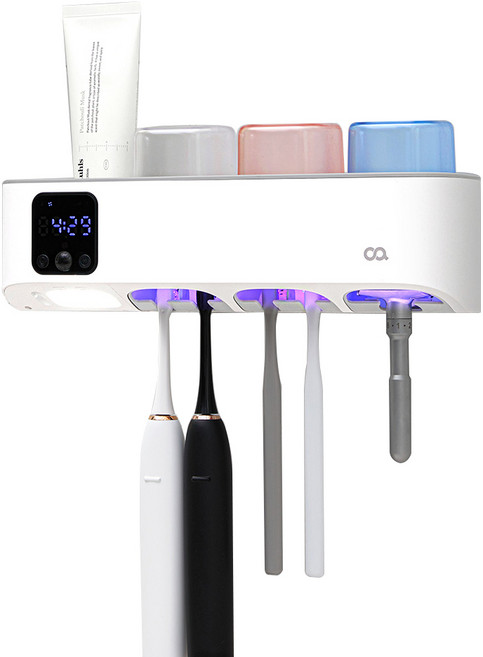 오아 클린이퓨어C 대용량 유선 무선겸용 UV C LED 살균 칫솔 건조기, OTS-006WH, 화이트