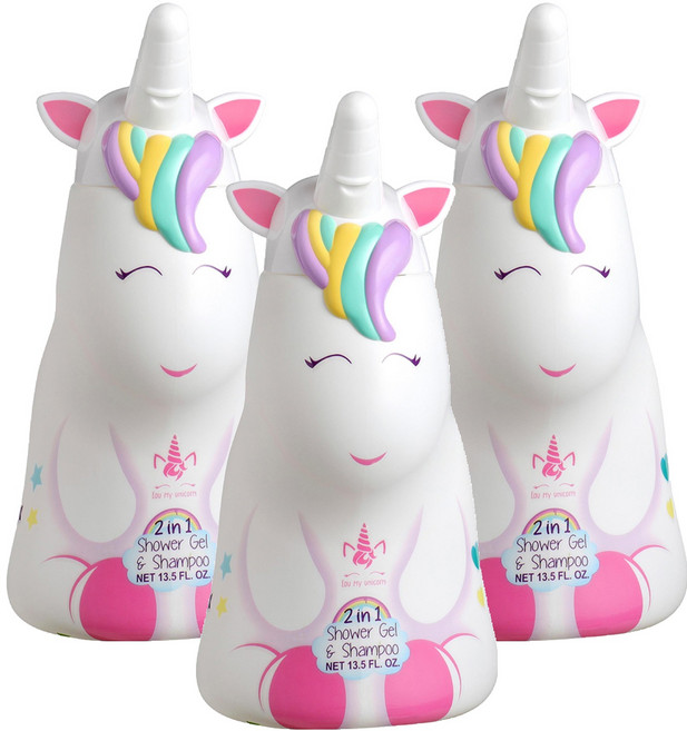 Eau My Unicorn 獨角獸 2合1沐浴洗髮精, 400ml, 3瓶