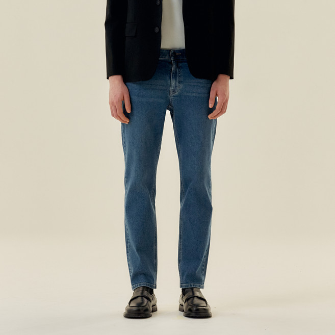 마인드브릿지 남성용 두굿 테이퍼드 밴딩 데님팬츠 MZDP0150