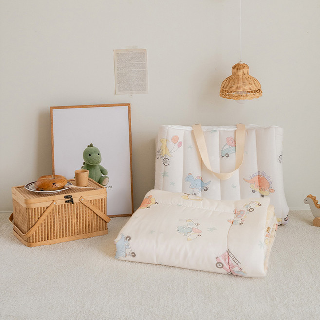 포몽드 모달&듀라론 리버시블 낮잠이불세트 분리형, 다이노빵빵