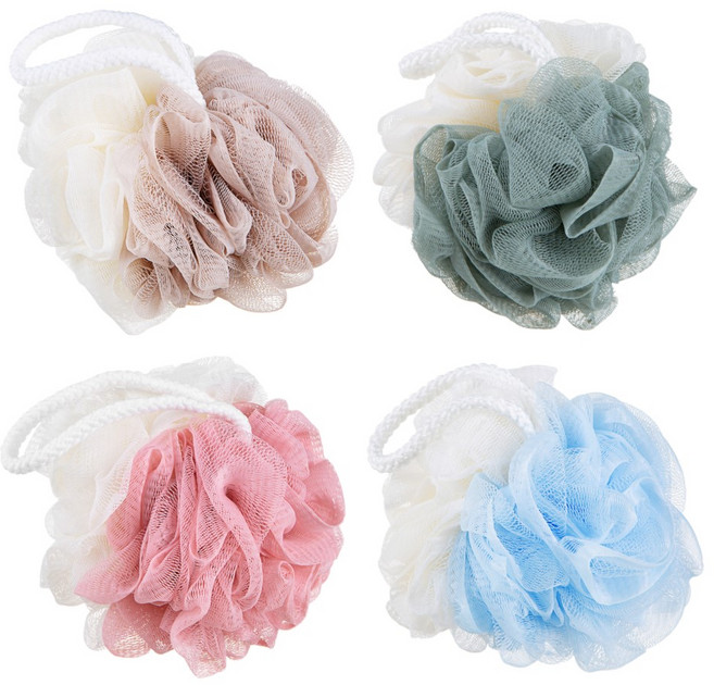 코멧 홈 파스텔 샤워볼 4종 세트, 1개, 1개입, 혼합색상