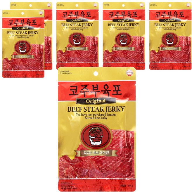 코주부 오리지널 육포, 50g, 6개