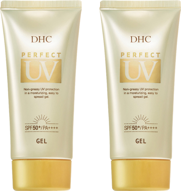 DHC 台灣公司貨 金靚白水感防曬乳 SPF50+ PA++++, 80g, 2條