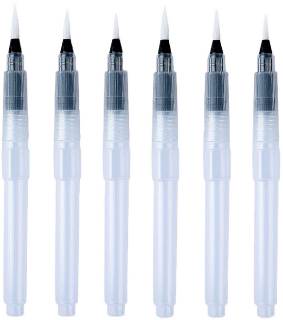 부드러운 워터브러쉬 02 6종 세트, 120mm, 1세트