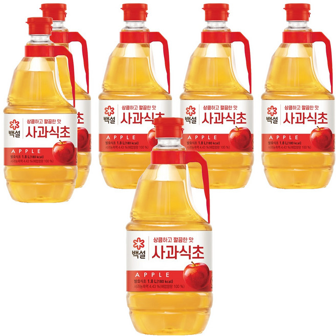 백설 사과식초, 1.8L, 6개