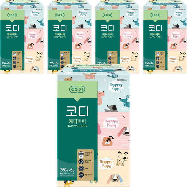 코디 해피퍼피 미용티슈, 30개