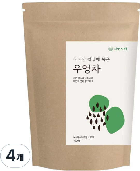 자연지애 볶은 우엉차, 100g, 1개입, 4개