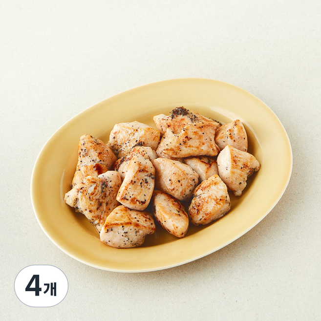 올품 큐브 닭가슴살 스테이크 블랙페퍼맛, 300g, 4개, 1개입