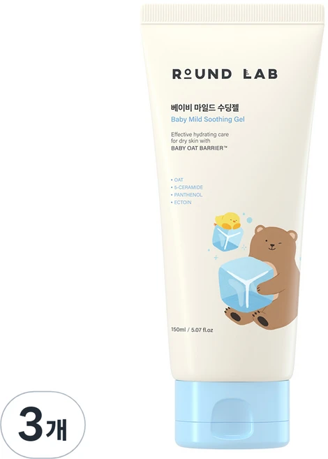 라운드랩 유아용 마일드 수딩젤, 150ml, 3개 - 쿠팡